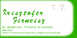 krisztofer firneisz business card